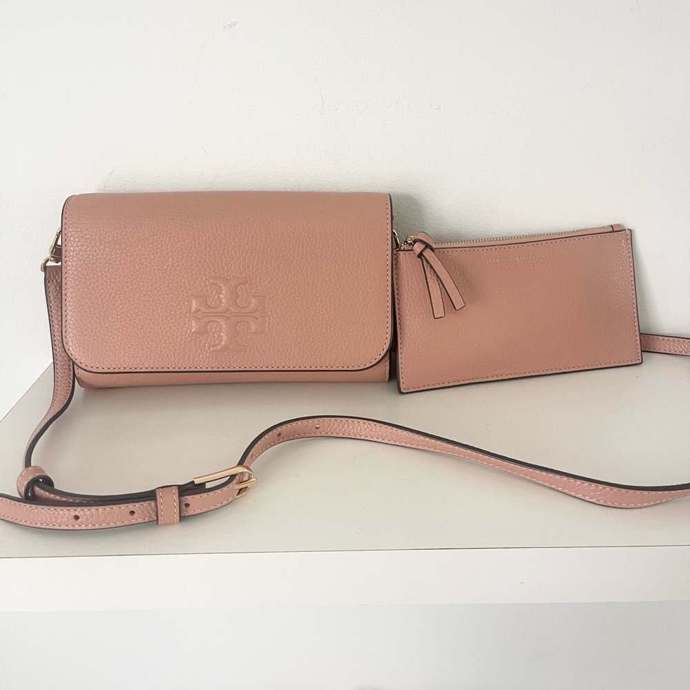 Tory Burch Pink Crossbody and Wallet